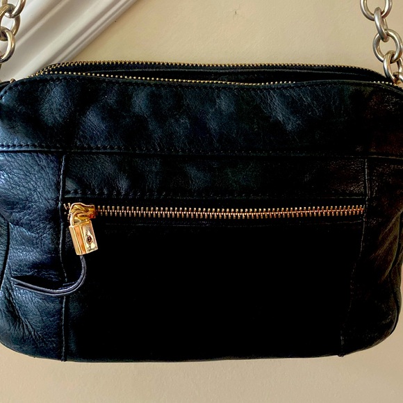 Beautiful black soft buttery leather bag. Like new - Picture 1 of 8